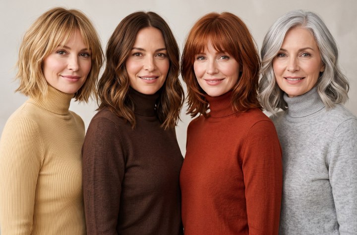 Le quattro famiglie principali di colori di capelli