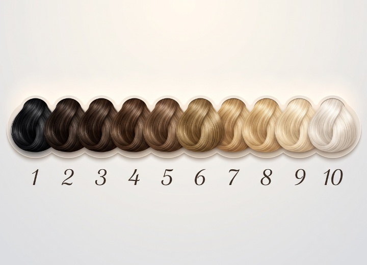 I 10 livelli di colore dei capelli