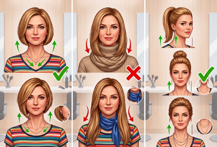 Scollature e accessori ideali se hai il collo corto