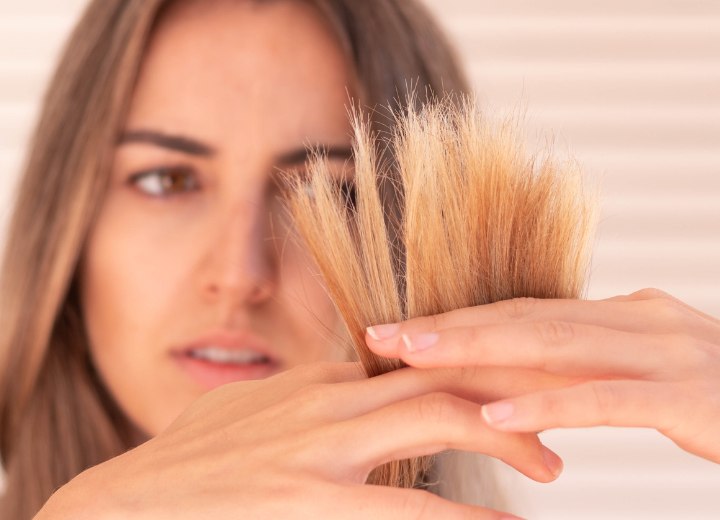 Capelli con doppie punte