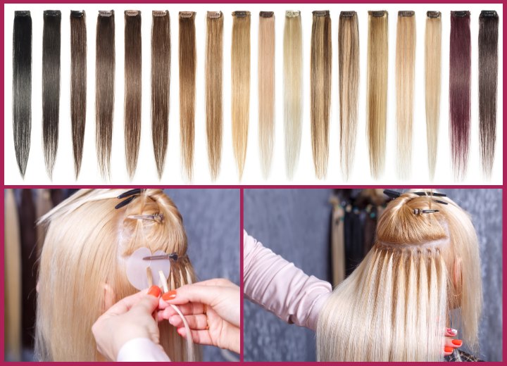 Metodo di attacco per le extension per capelli