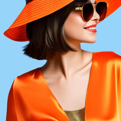 Donna con un cappello per proteggere i capelli